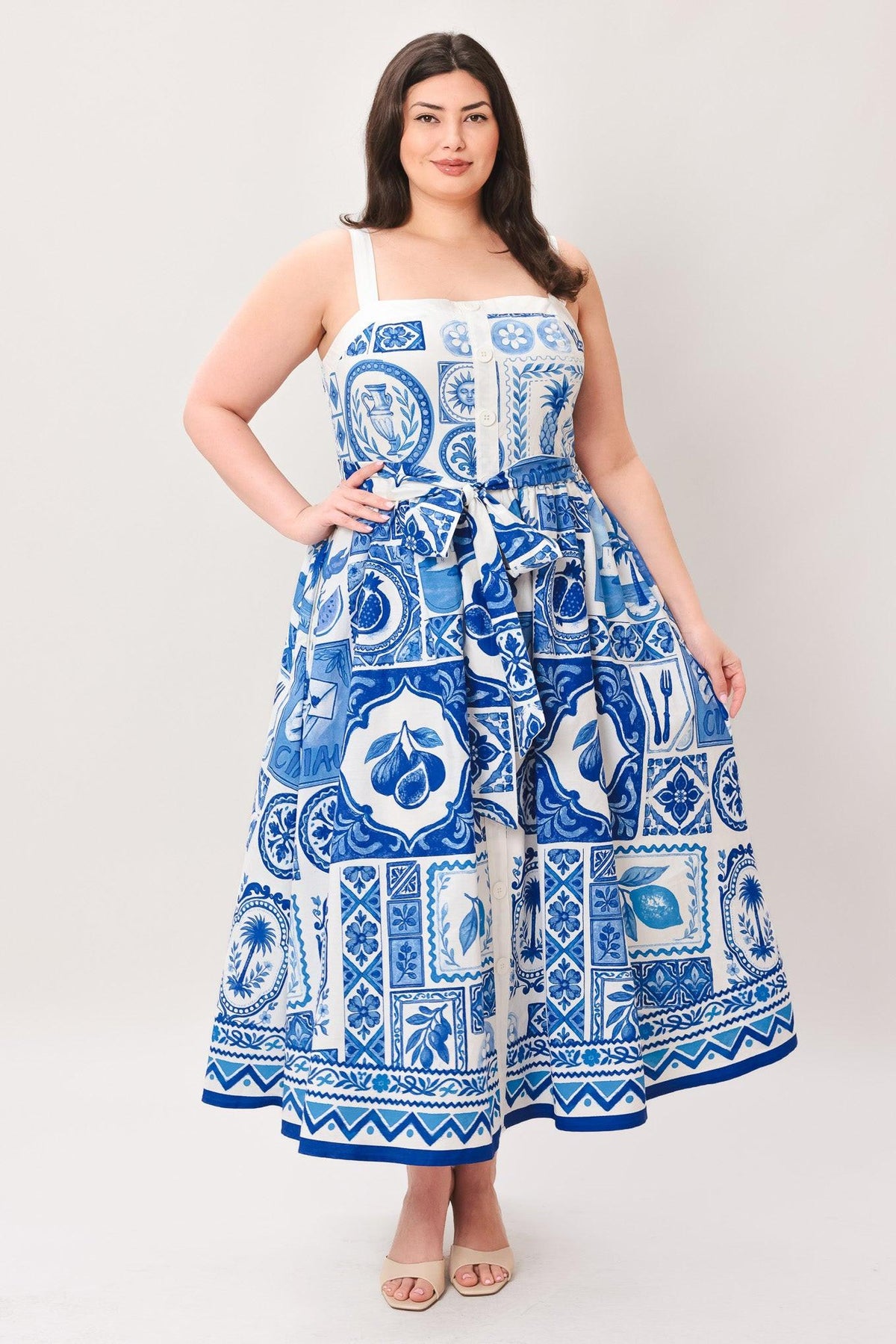 Flying Tomato IVORY BLUE DRESSES