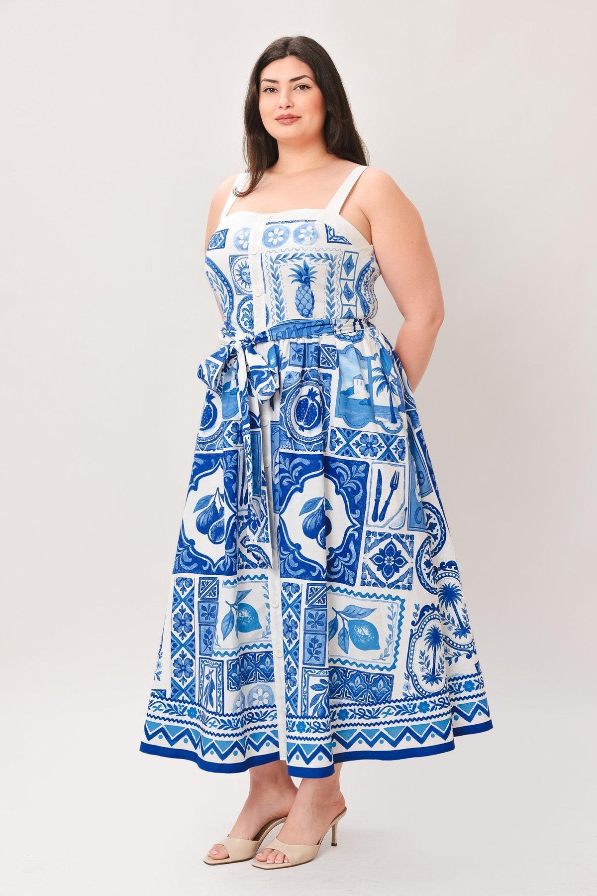 Flying Tomato IVORY BLUE DRESSES