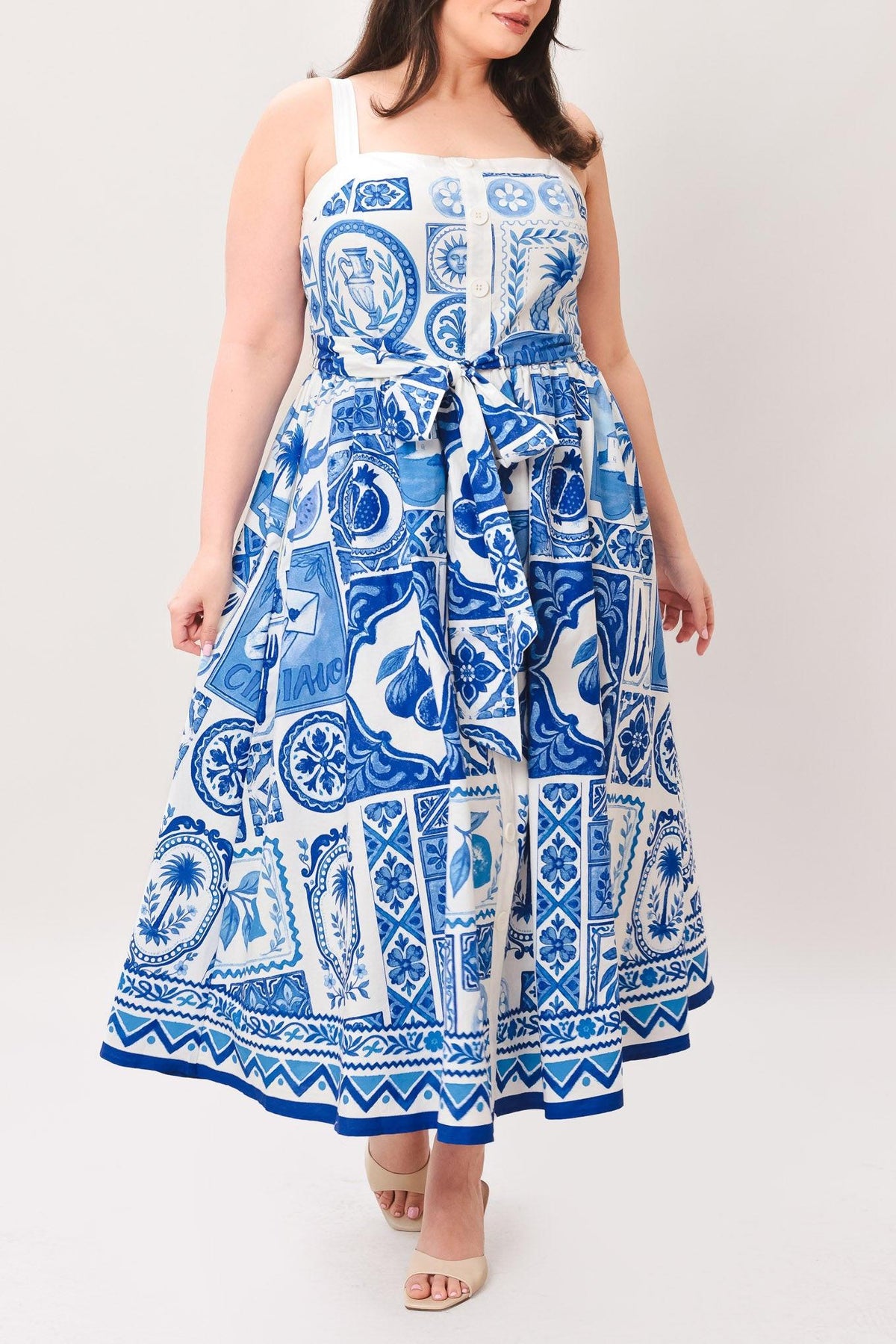 Flying Tomato IVORY BLUE DRESSES