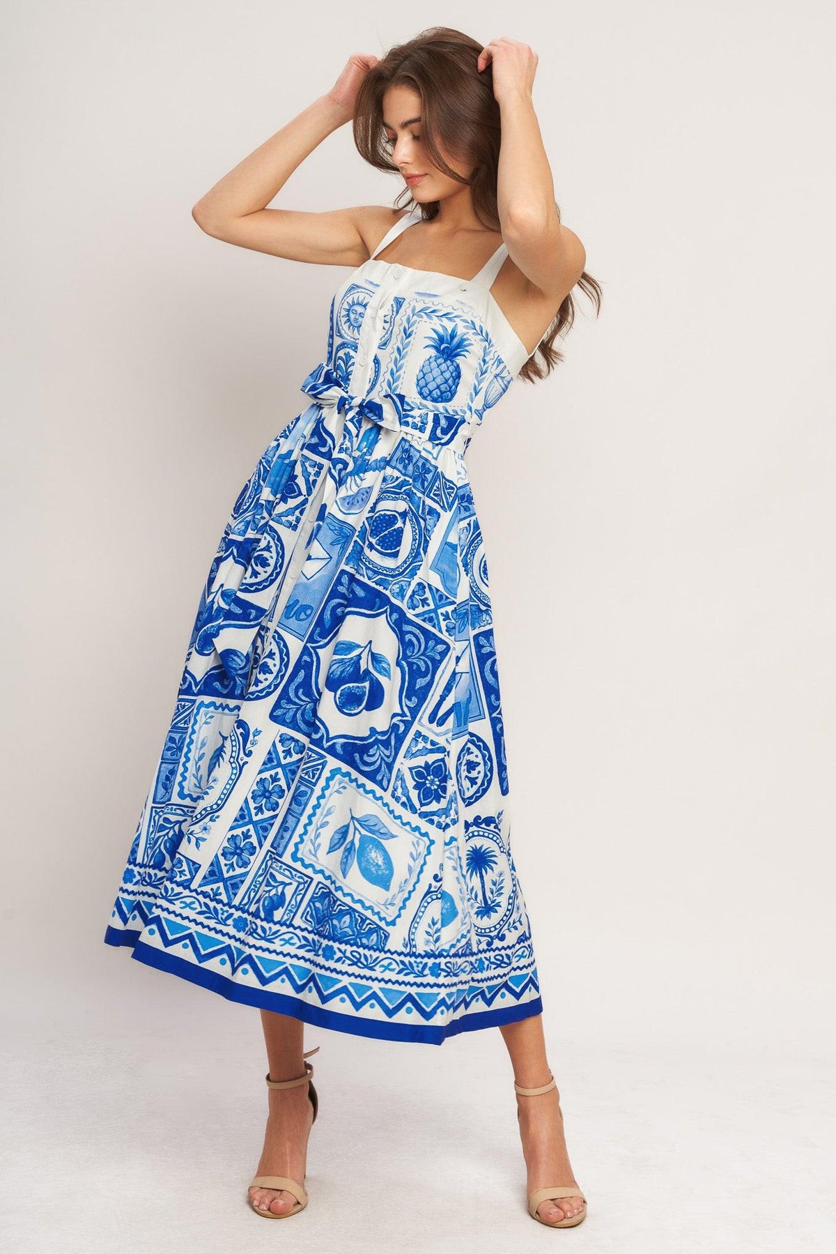Flying Tomato IVORY BLUE DRESSES
