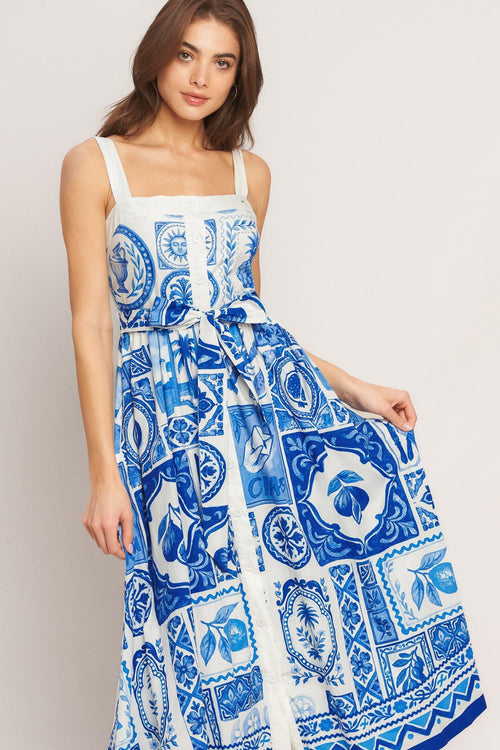 Flying Tomato IVORY BLUE DRESSES