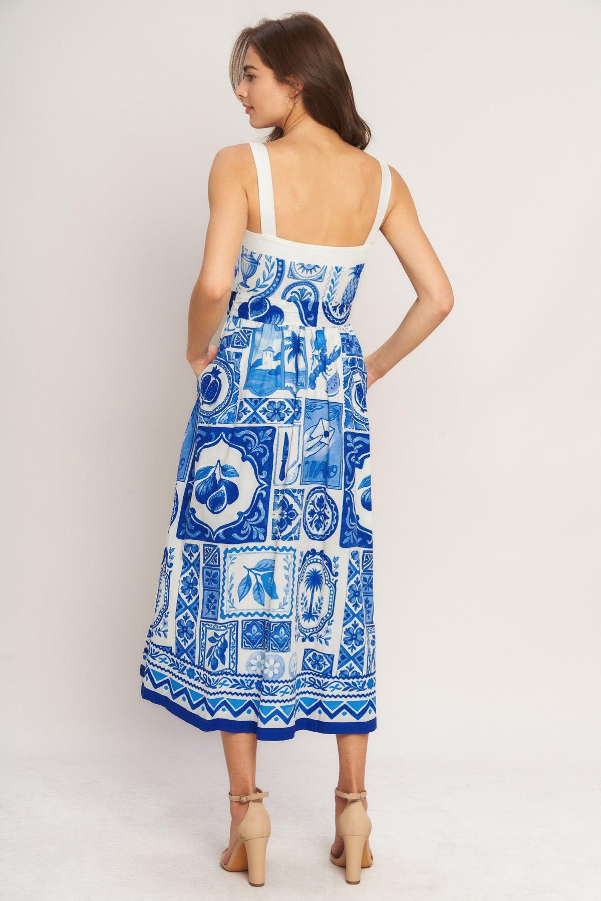 Flying Tomato IVORY BLUE DRESSES