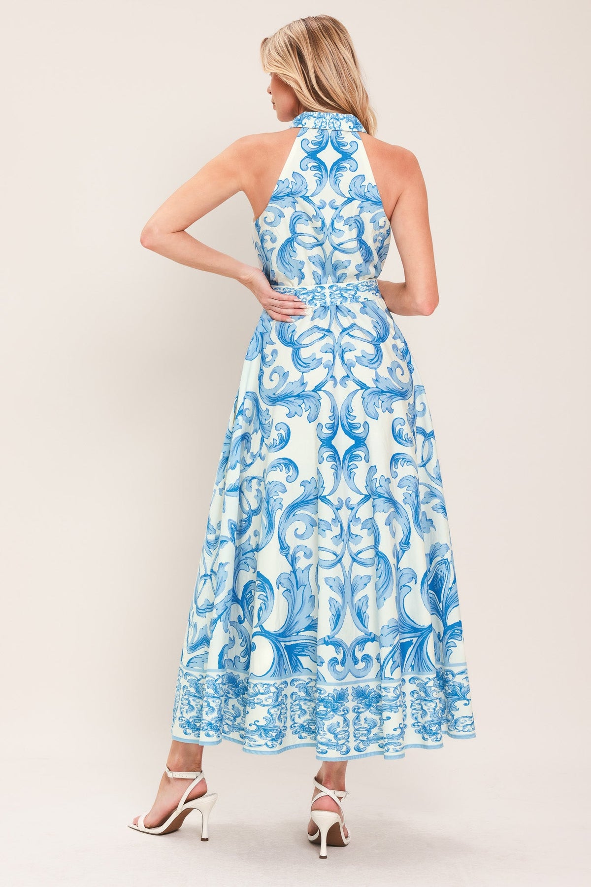 Flying Tomato OFF WHITE BLUE DRESSES