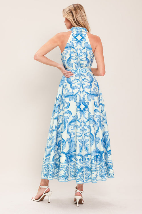 Flying Tomato OFF WHITE BLUE DRESSES