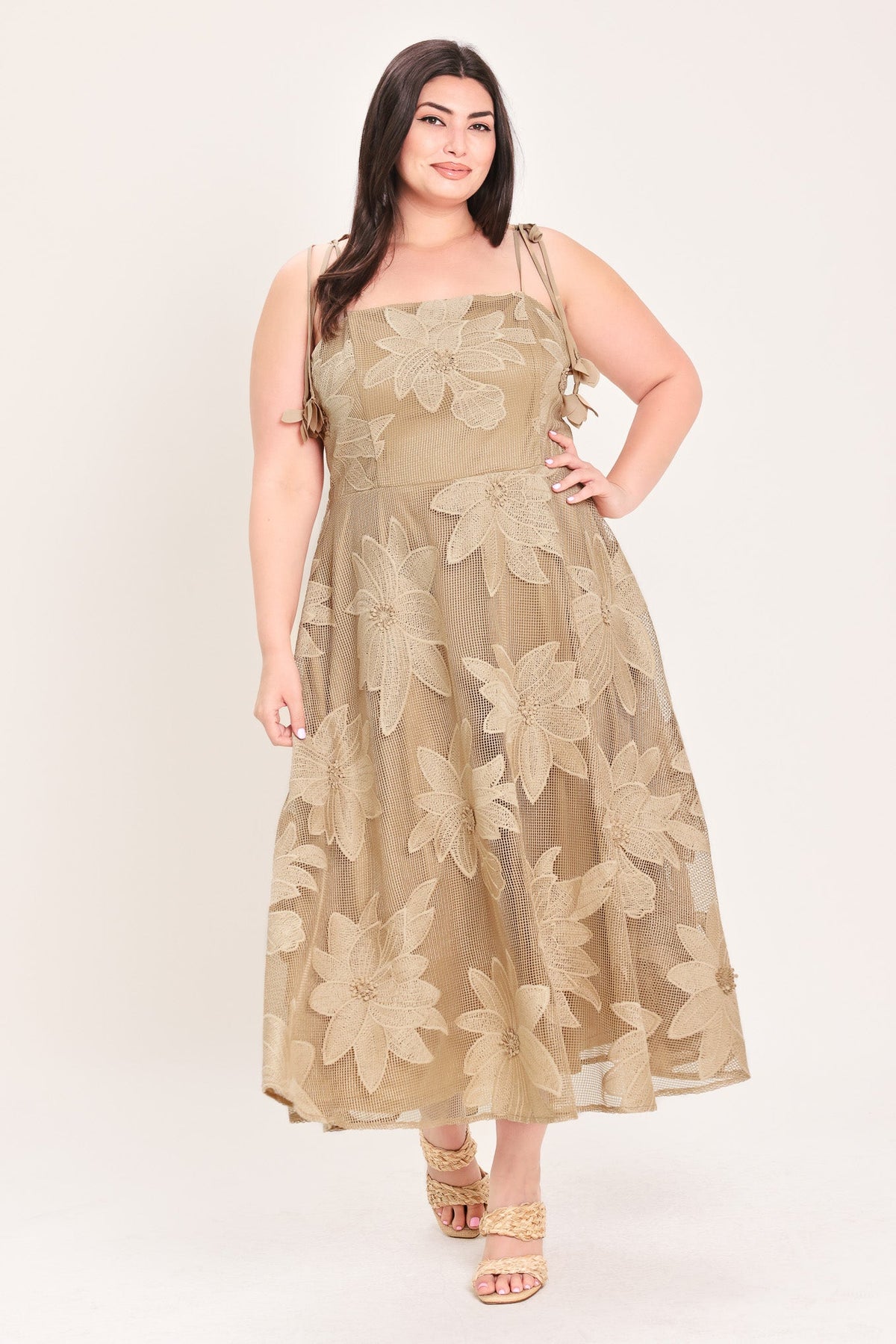 Flying Tomato TAN DRESSES
