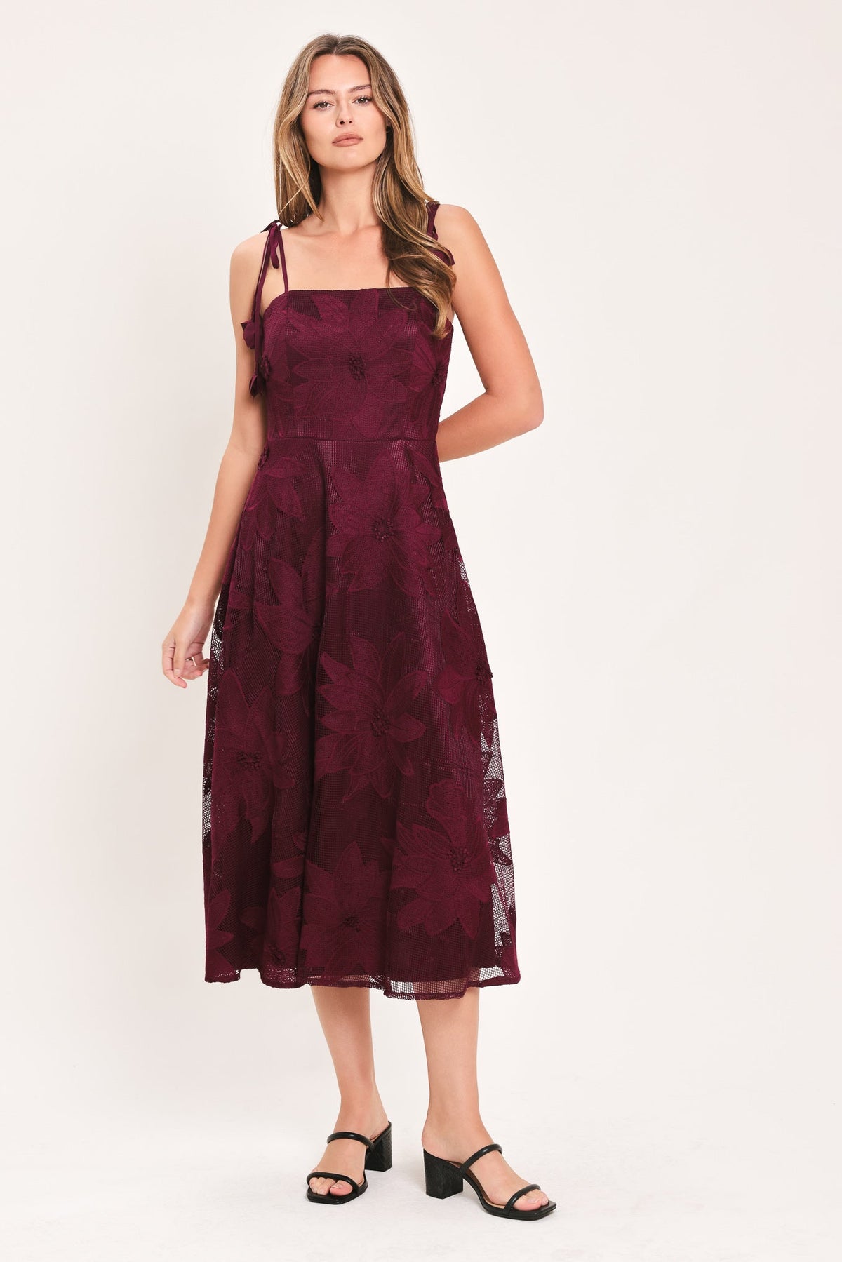 Flying Tomato BURGUNDY DRESSES