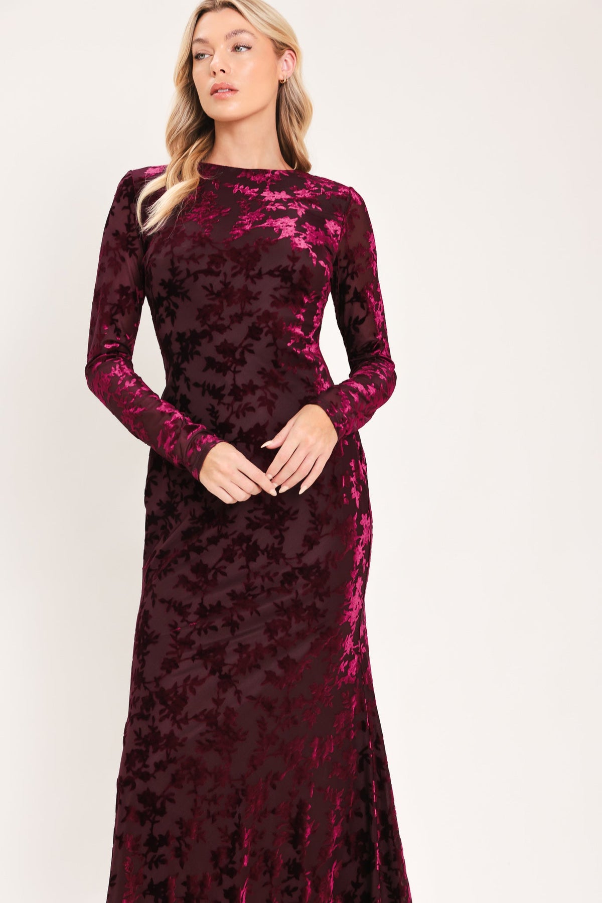 Flying Tomato BURGUNDY DRESSES
