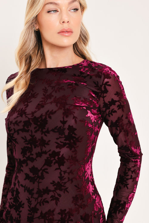 Flying Tomato BURGUNDY DRESSES