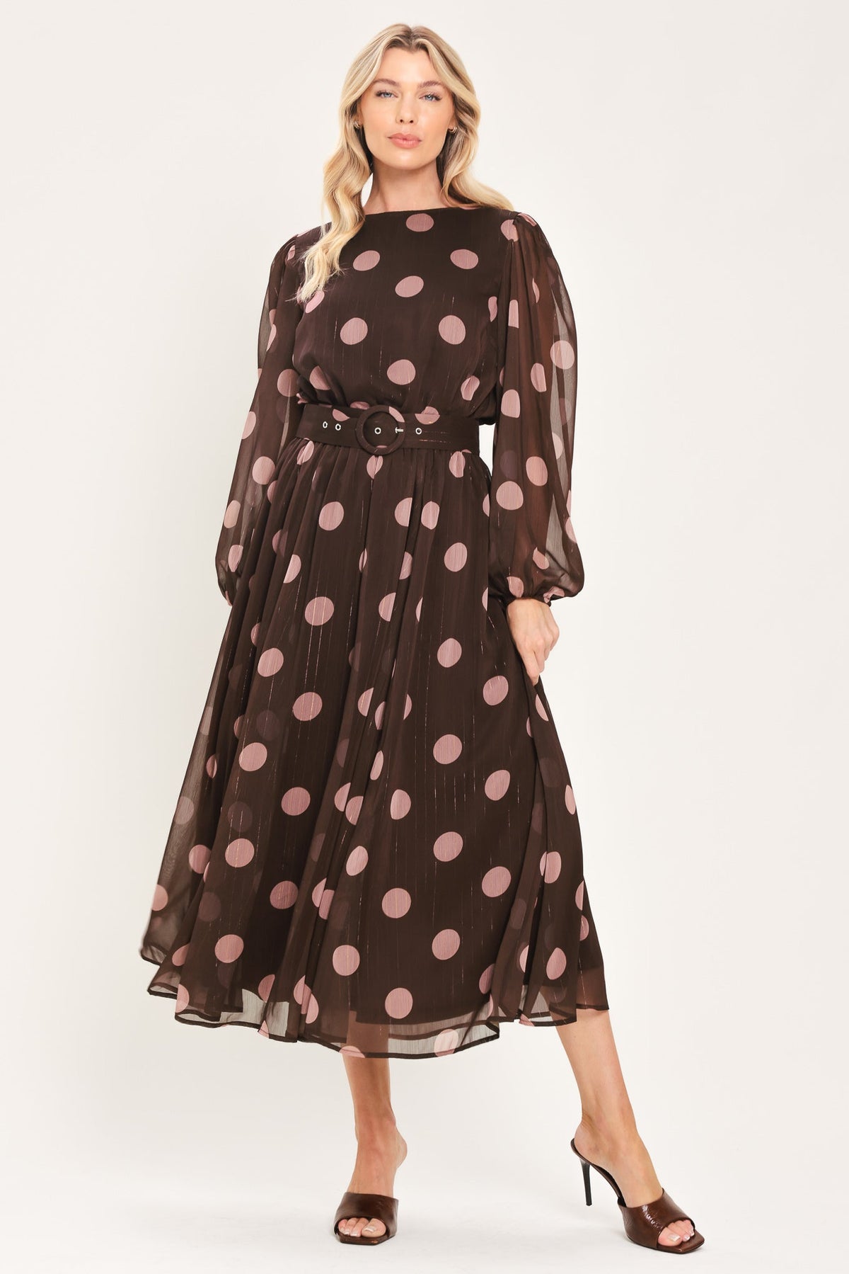 Flying Tomato BROWN MAUVE DRESSES