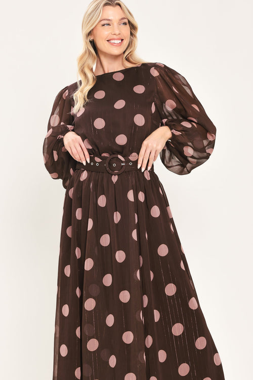 Flying Tomato BROWN MAUVE DRESSES
