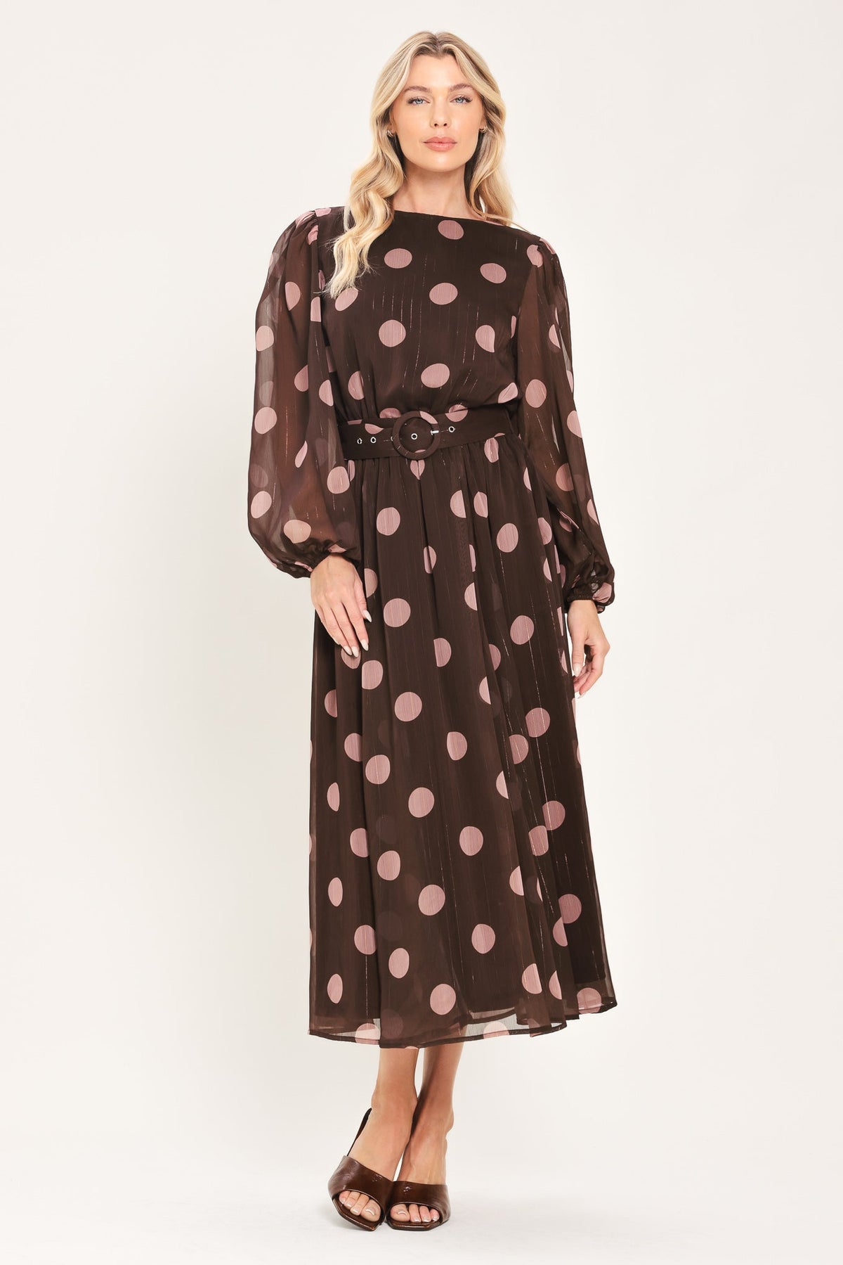 Flying Tomato BROWN MAUVE DRESSES