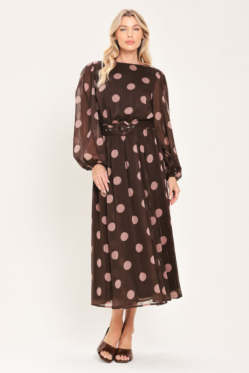 Flying Tomato BROWN MAUVE DRESSES