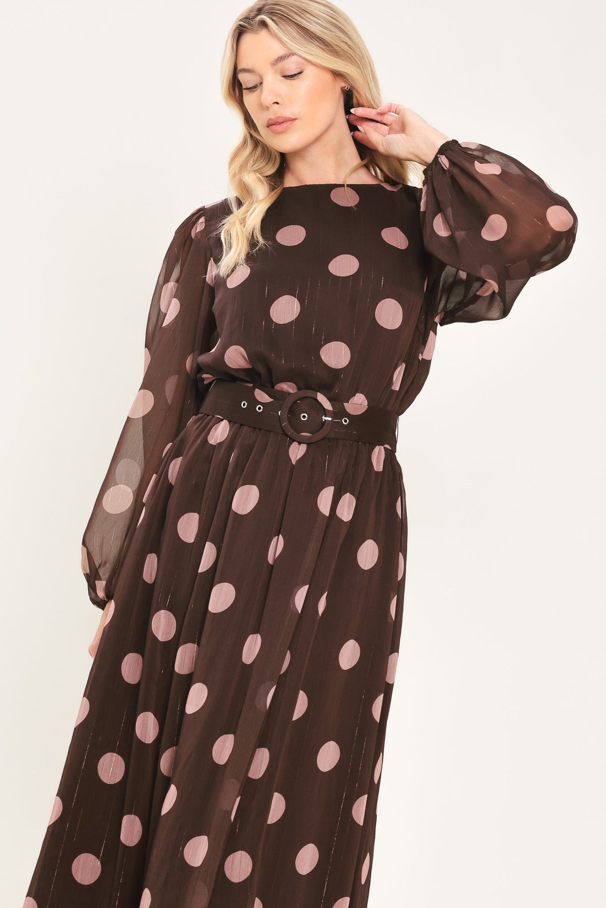 Flying Tomato BROWN MAUVE DRESSES