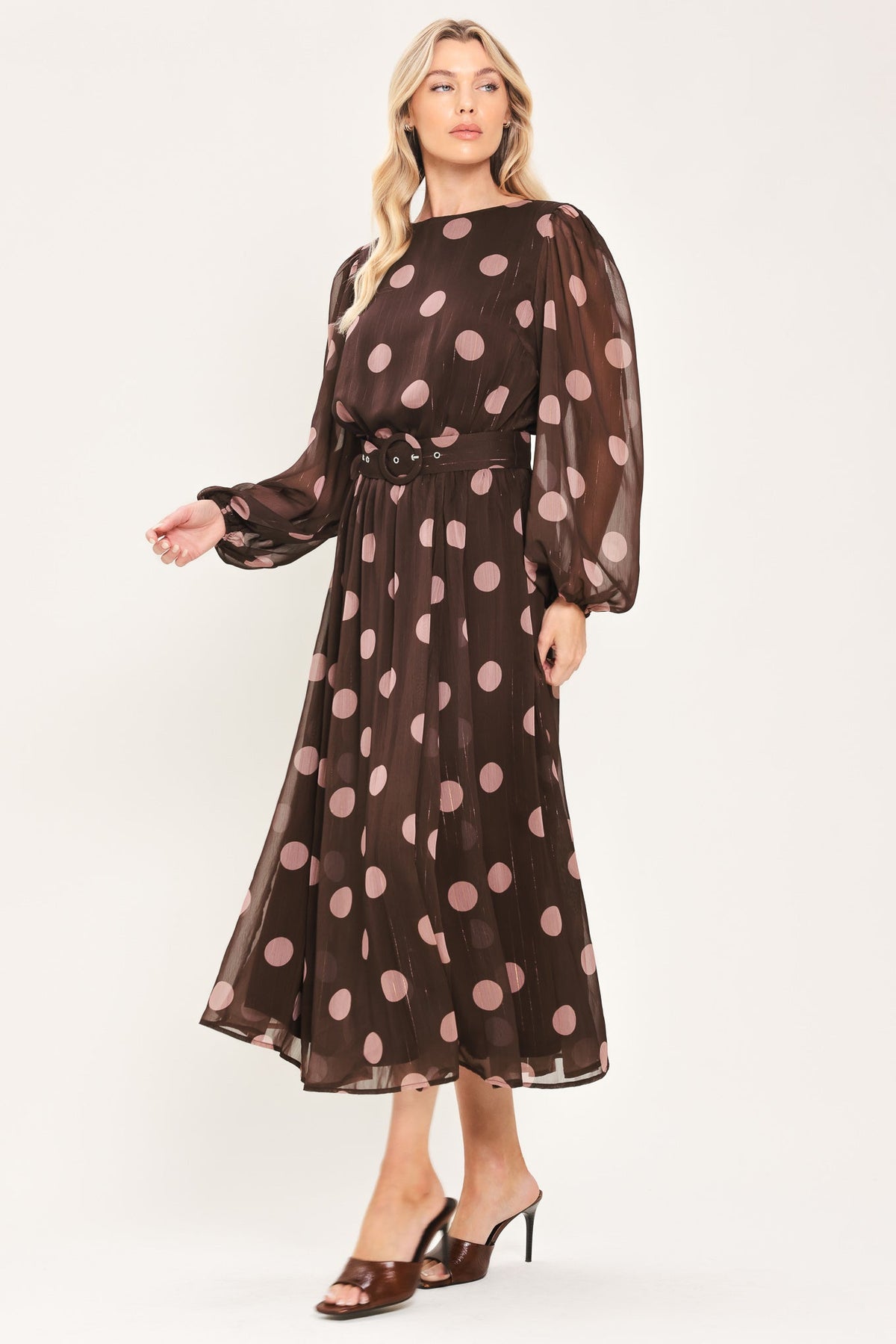 Flying Tomato BROWN MAUVE DRESSES