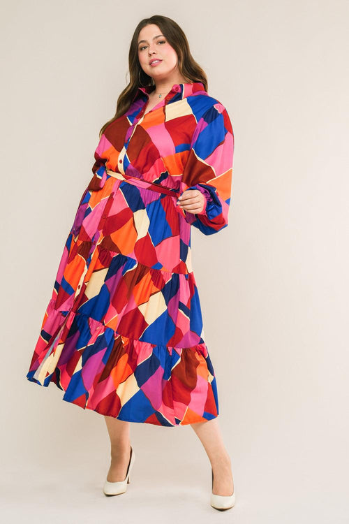 Flying Tomato FUCHSIA BLUE DRESSES
