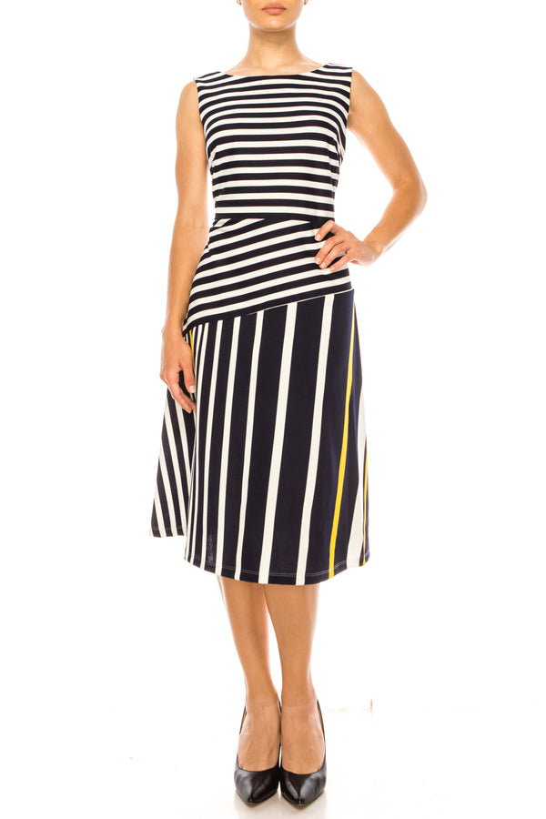 ILE Clothing NAVY YELLOW DAY DRESS