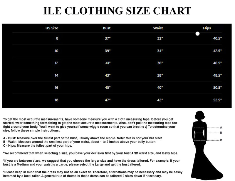 ILE Clothing Size Chart