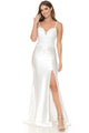Sweetheart Satin Wedding Gown with Beaded Lace Bodice & Detachable Sheer Jacket By Lenovia 8175