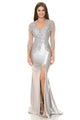 Vestido de noche de satén estilo sirena con corpiño bordado y chaqueta transparente de Lenovia 8175