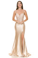 Vestido de noche de satén estilo sirena con corpiño bordado y chaqueta transparente de Lenovia 8175