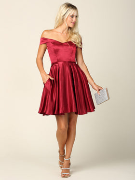 Eva USA 3431 Homecoming Short Off Shoulder Cocktail Dress