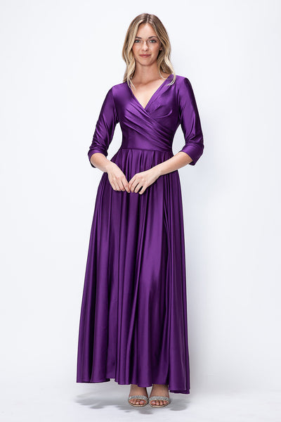 Clearance Blush Size S 3/4 Sleeve Mother Of The Bride Dress Flair A-Line Gown By Lenovia 5243