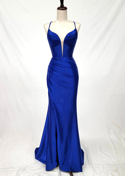 Chicas C360 Glam Evening Black Illusion Floor-Length Corset Satin Dress