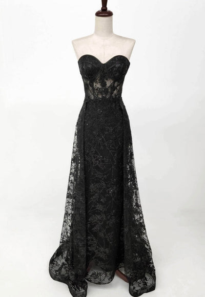 Chicas C819 Formal Red Strapless Floor-Length Corset Fabric Dress