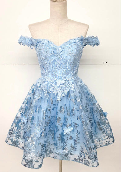 Chicas C322 Elegant Printed Prom A-Line Butterfly Floral Tulle Dress