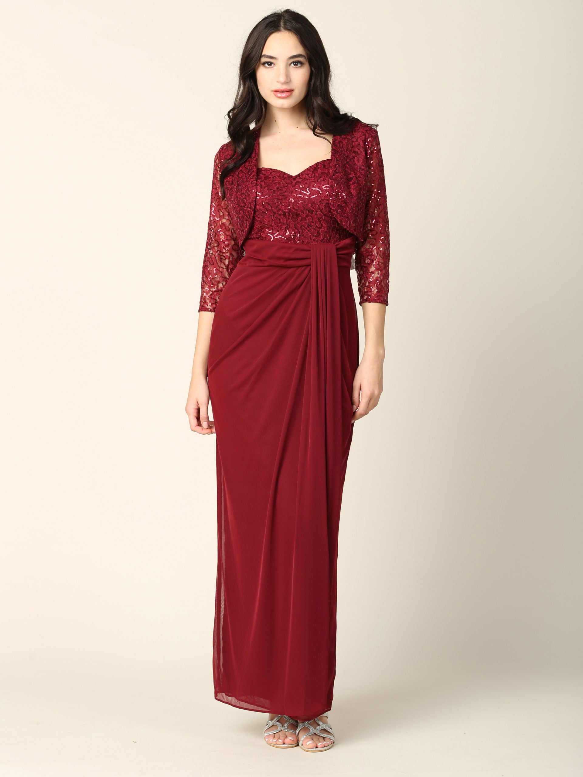 Long 2-Piece Bolero Dress for Mother of the Bride by Eva USA