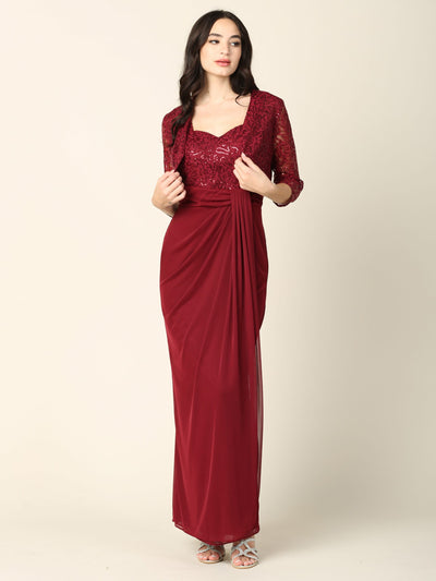Long 2-Piece Bolero Dress for Mother of the Bride by Eva USA