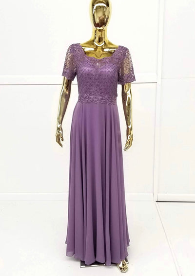Chicas J004 Elegant Bridal Burgundy Short Embroidered Chiffon Dress