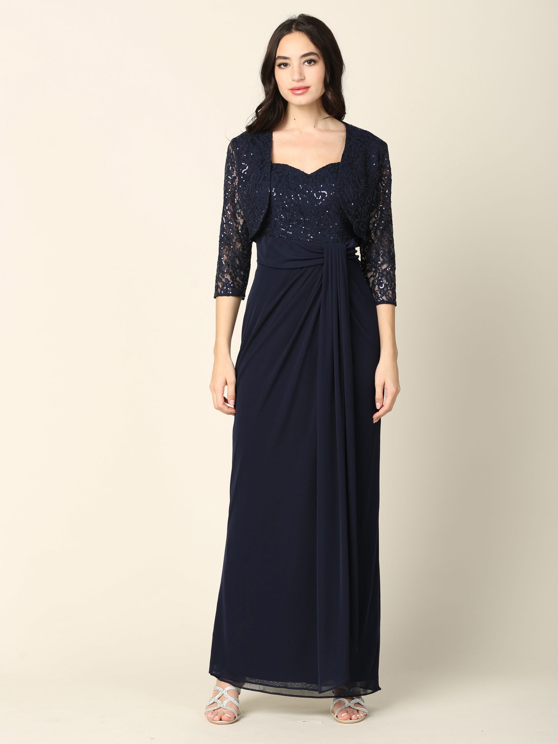 Long 2-Piece Bolero Dress for Mother of the Bride by Eva USA