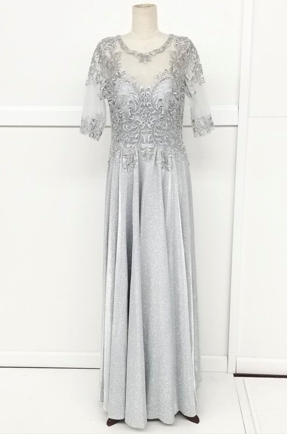 Chicas J006 Butterfly Floor-Length Long Chic Style Fabric Dress