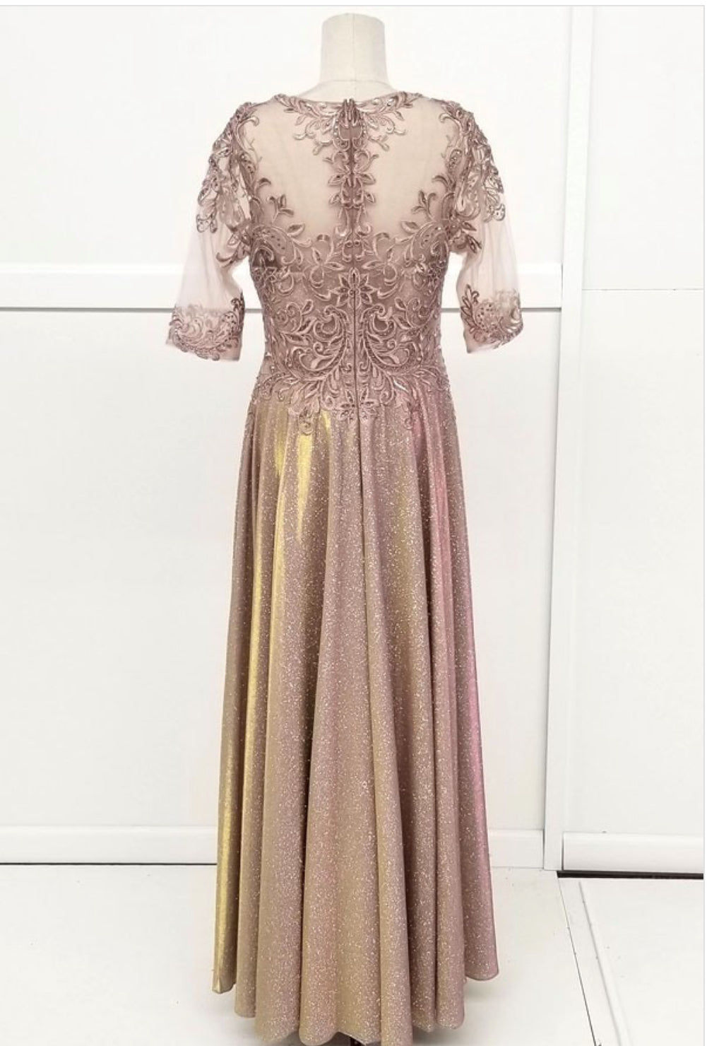 Chicas J006 Butterfly Floor-Length Long Chic Style Fabric Dress