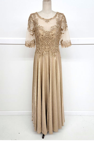 Chicas J006 Butterfly Floor-Length Long Chic Style Fabric Dress