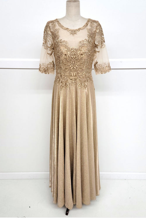 Chicas J006 Butterfly Floor-Length Long Chic Style Fabric Dress
