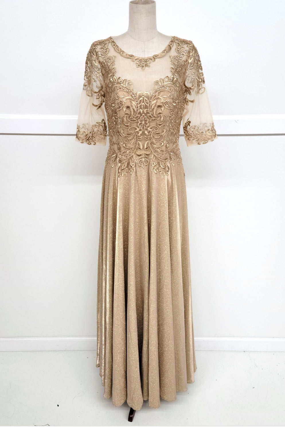 Chicas J006 Butterfly Floor-Length Long Chic Style Fabric Dress