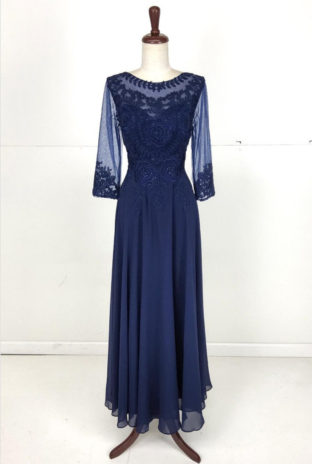 Chicas J024 Butterfly Floor-Length Long Chic Style Fabric Dress