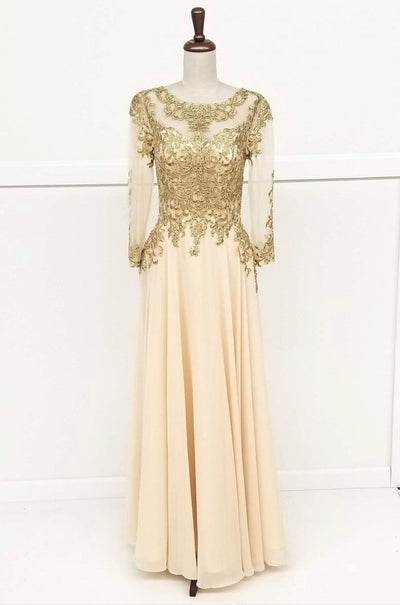 Chicas XR6014 Butterfly Floor-Length Long Chic Style Fabric Dress