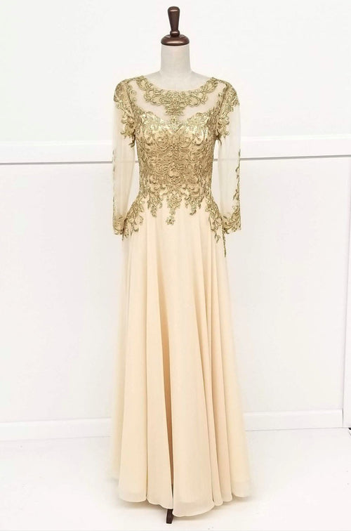 Chicas XR6014 Butterfly Floor-Length Long Chic Style Fabric Dress