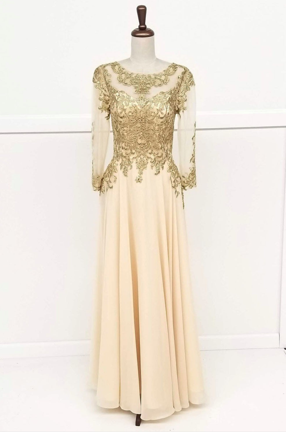 Chicas XR6014 Butterfly Floor-Length Long Chic Style Fabric Dress