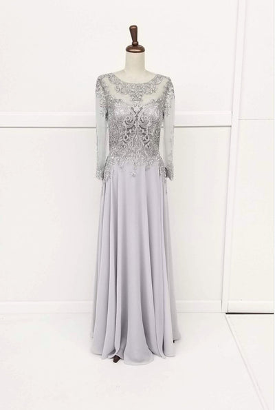 Chicas XR6014 Butterfly Floor-Length Long Chic Style Fabric Dress