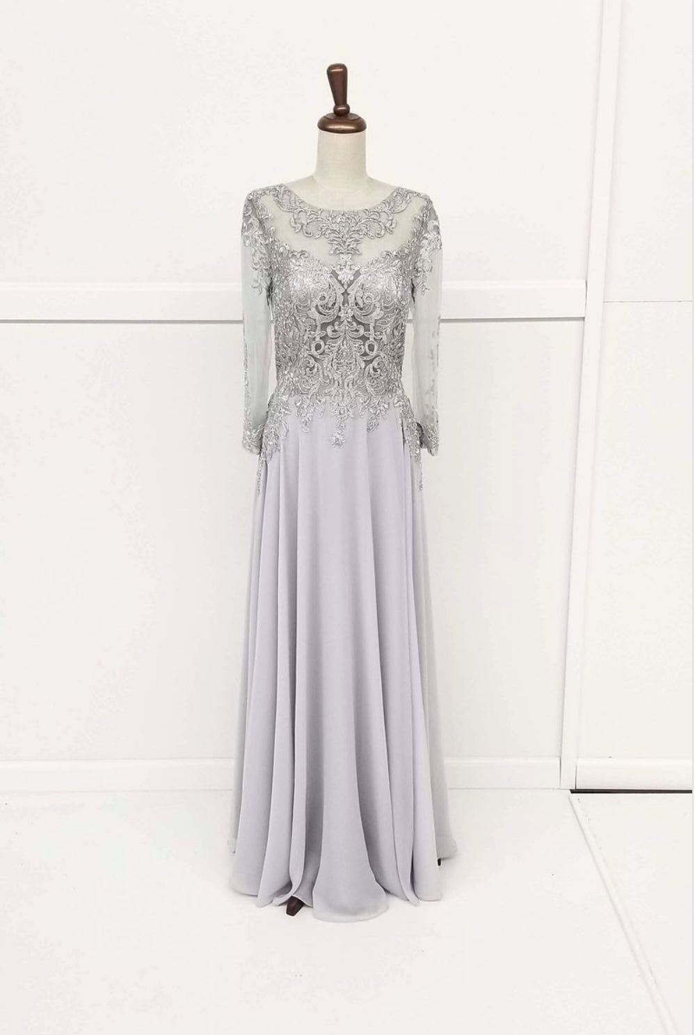 Chicas XR6014 Butterfly Floor-Length Long Chic Style Fabric Dress