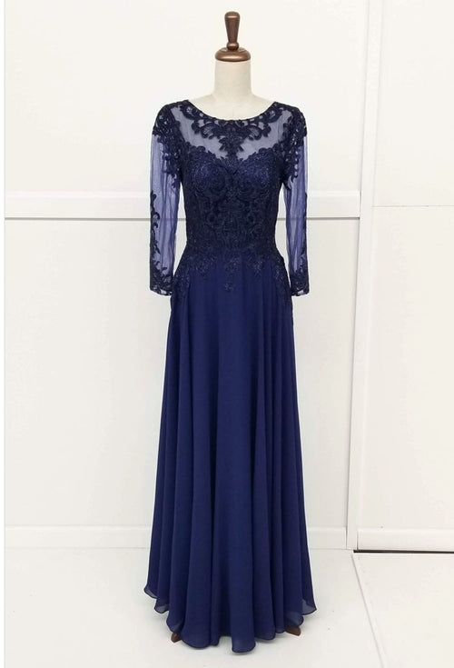 Chicas XR6014 Butterfly Floor-Length Long Chic Style Fabric Dress