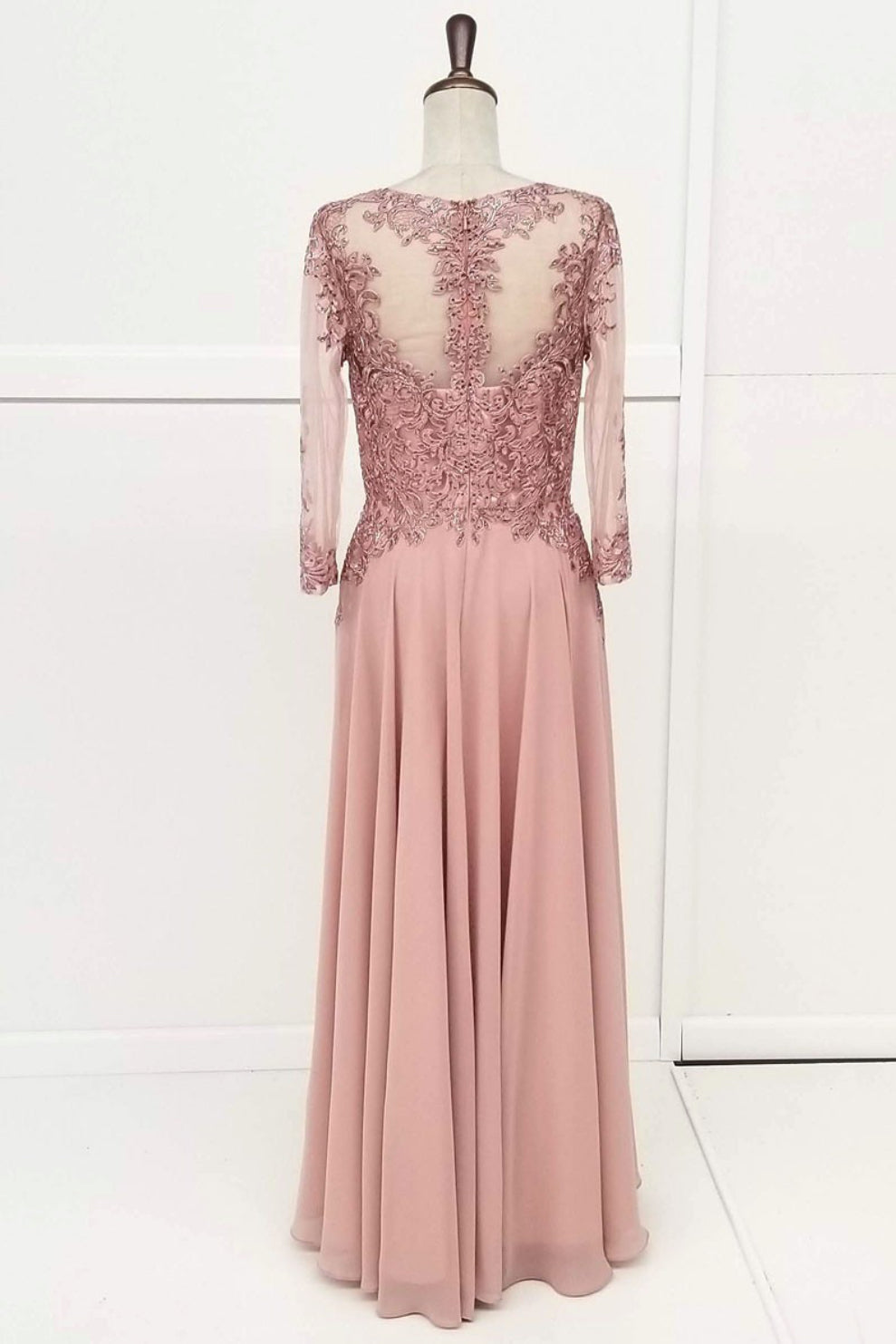 Chicas XR6014 Butterfly Floor-Length Long Chic Style Fabric Dress
