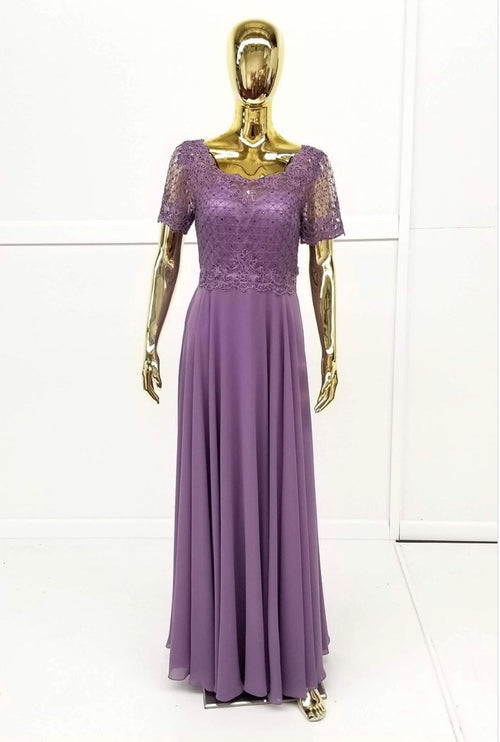 Chicas J004 Butterfly Floor-Length Long Chic Style Fabric Dress