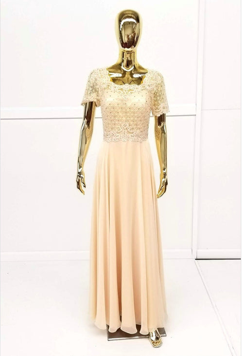 Chicas J004 Butterfly Floor-Length Long Chic Style Fabric Dress