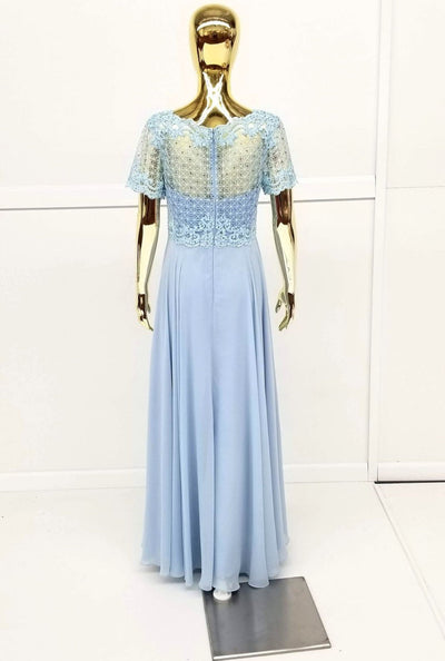 Chicas J004 Butterfly Floor-Length Long Chic Style Fabric Dress