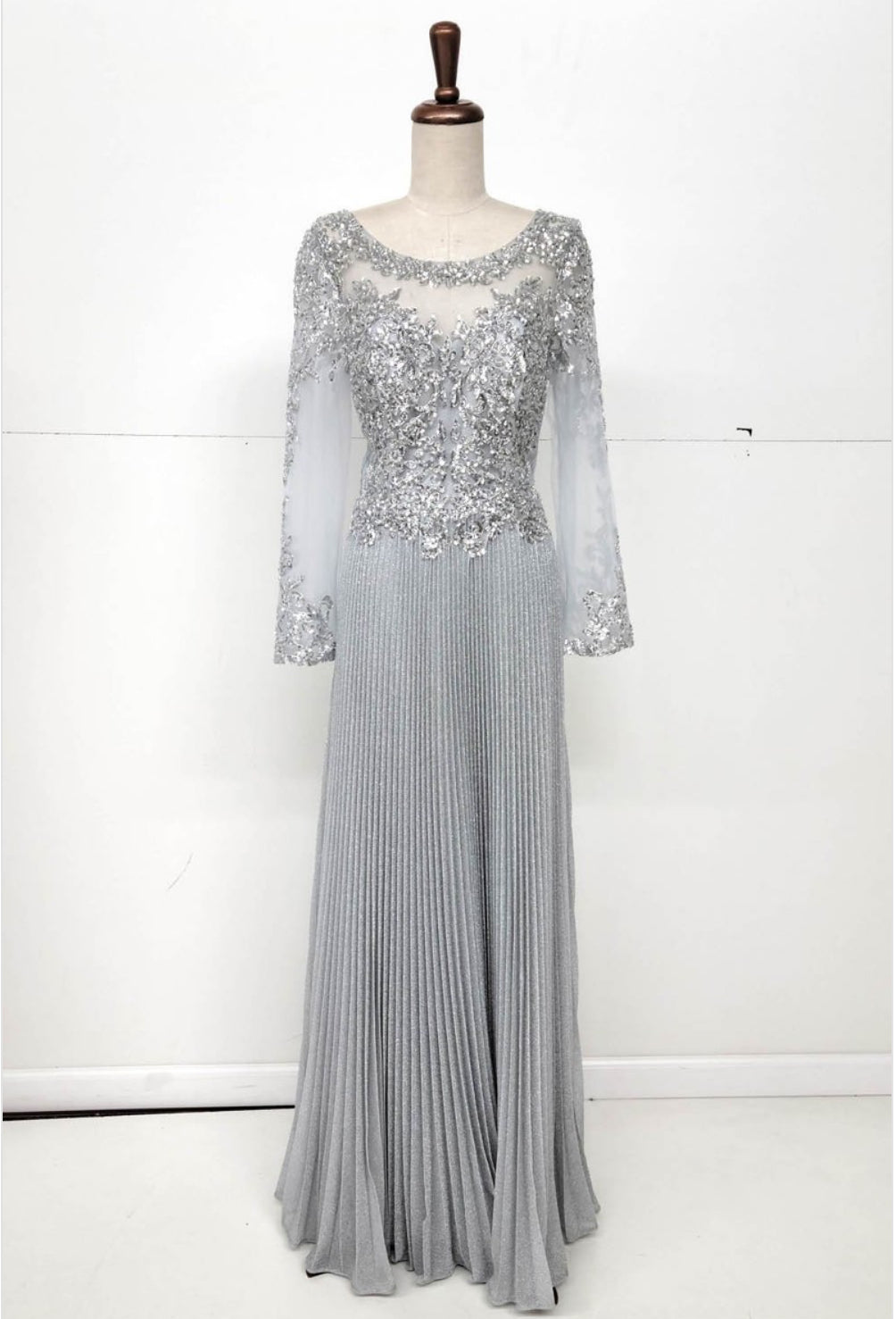 Chicas YG5031 Butterfly Floor-Length Long Chic Style Fabric Dress